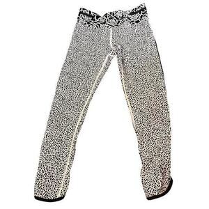 LULULEMON Real Quick Tight Mosaic Posey Black white animal print leggings sz 4